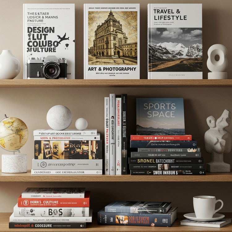 A Curated Book Collection for Every Reader with different subject such as Design &amp; Culture, Art &amp; Photography, Travel &amp; Lifestyle, and Sports &amp; Space.. 