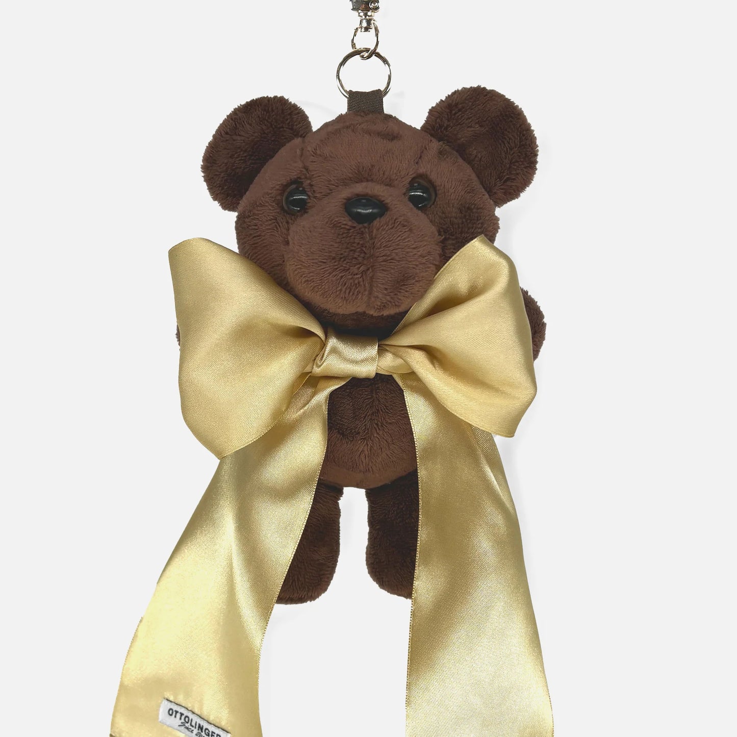 LT38 Ottolinger Bow Teddy Keychain: Luxury Brown Teddy Bear Charm