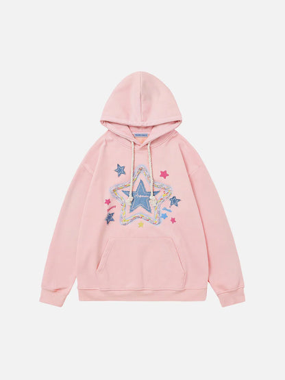 H1 Elegant Starry Luxury Hoodie for Women – Stylish Aelfric Eden with Embroidered Details