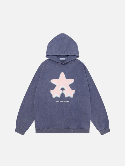 H6 Elegant Starry Luxury Hoodie for Women – Stylish Aelfric Eden Blurring Star Washed Hoodie