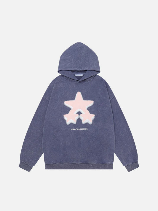 H6 Elegant Starry Luxury Hoodie for Women – Stylish Aelfric Eden Blurring Star Washed Hoodie