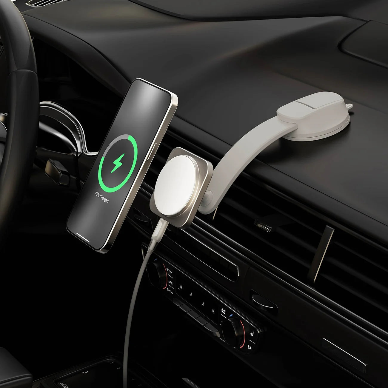 AC1 Momax Q2.Mag Qi2 15W Magnetic Wireless Charging Car Mount