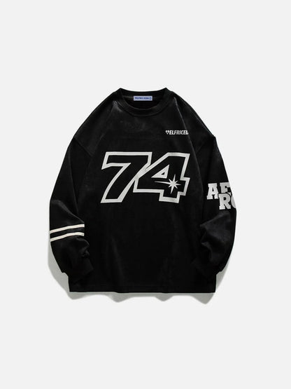 MS4 Comfortable & True-to-Size Fashion for Men-Stylish Aelfric Eden No.74 Lettered Sweatshirt