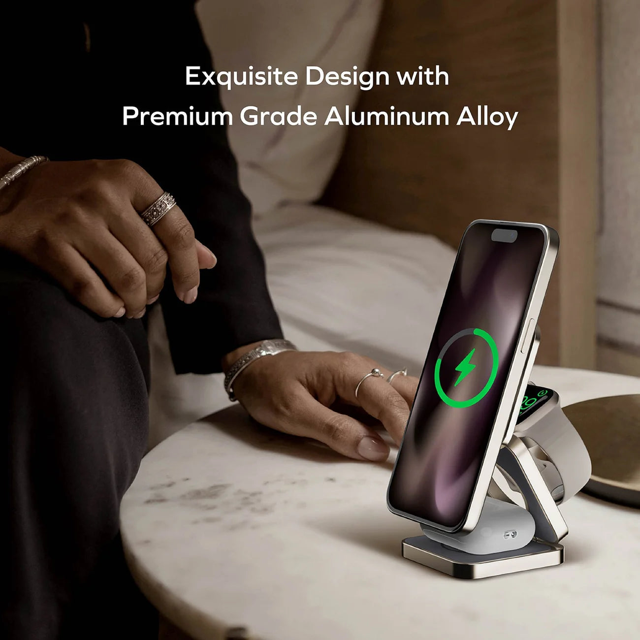 AC9 Momax Q2.Mag 3-in-1 Foldable Qi2 15W Magnetic Wireless Charging Stand