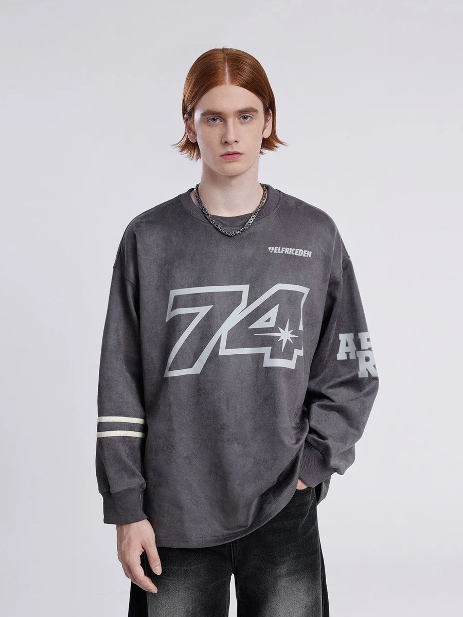 MS4 Comfortable & True-to-Size Fashion for Men-Stylish Aelfric Eden No.74 Lettered Sweatshirt