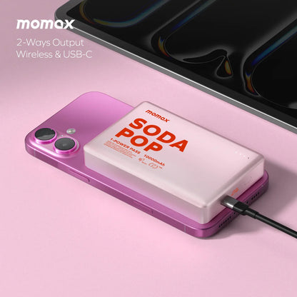 AC21 Momax 1-Power Pass 10000mAh Magnetic Wireless Power Bank – Fast &amp; Dual Charging