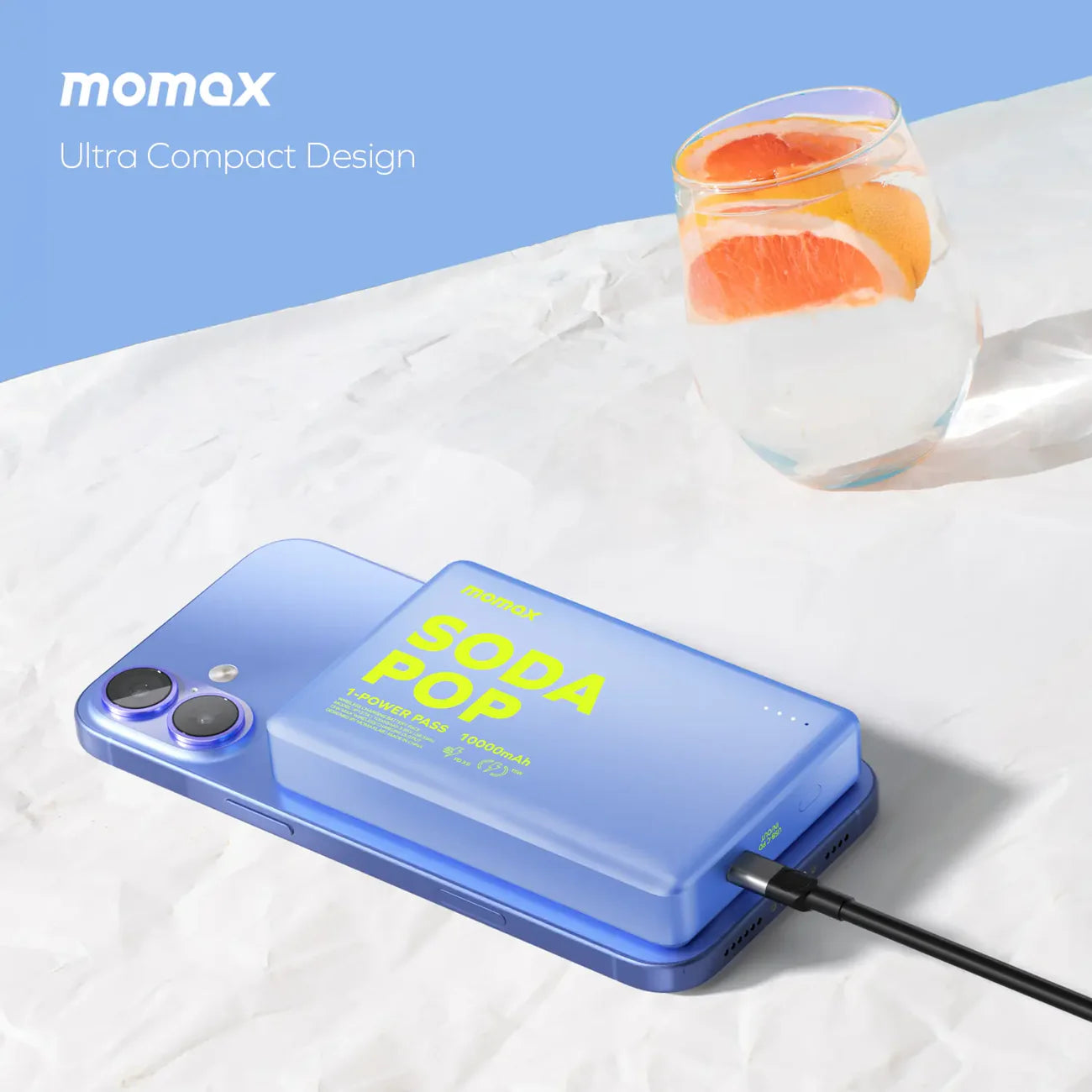 AC21 Momax 1-Power Pass 10000mAh Magnetic Wireless Power Bank – Fast &amp; Dual Charging