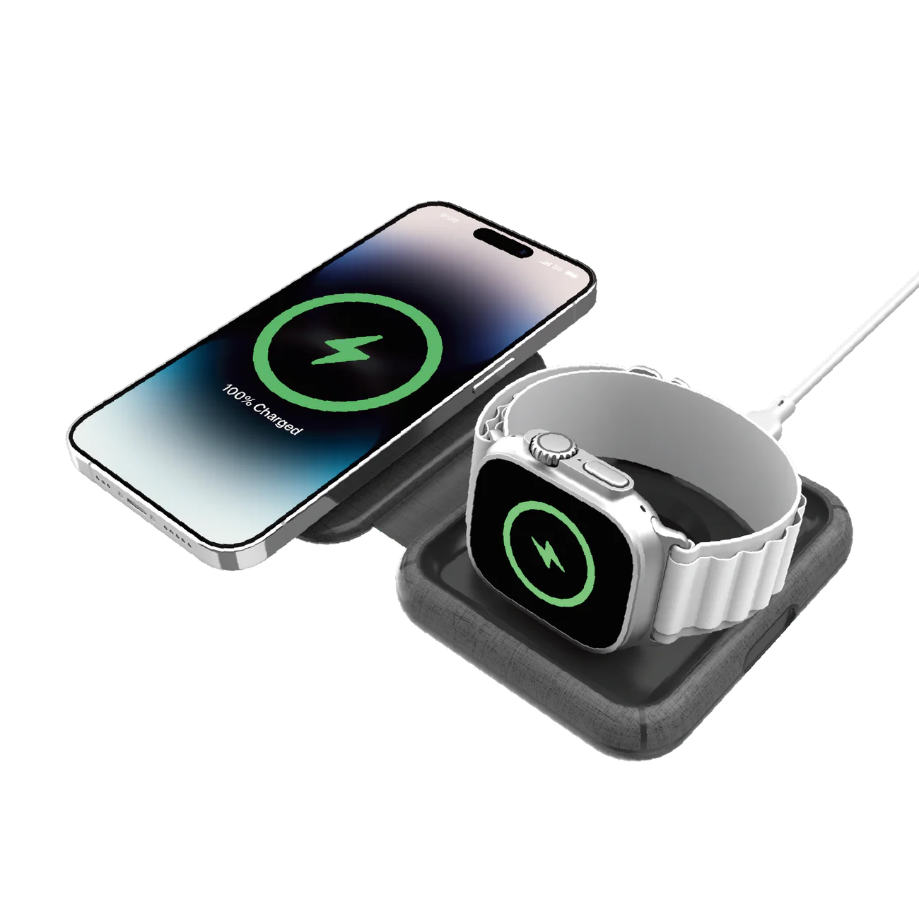 AC5 Momax Q.Mag Go 2-in-1 MagSafe Wireless Charger | 15W Fast Charging | Apple Certified & Travel-Ready