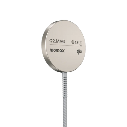 AC26 Momax Q2.Mag Portable Qi2 Magnetic Wireless Charger – 15W Fast Charging, MagSafe Compatible